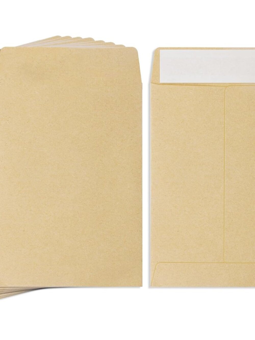 100 Pack Coin Envelope 3.23"×4.53",Brown Kraft Small Envelopes,Fully sealed seed